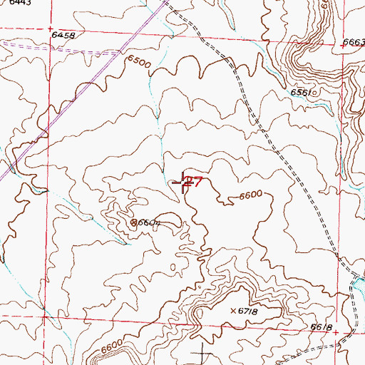 Topographic Map of B. T. W. Number Eighteen Mine, WY