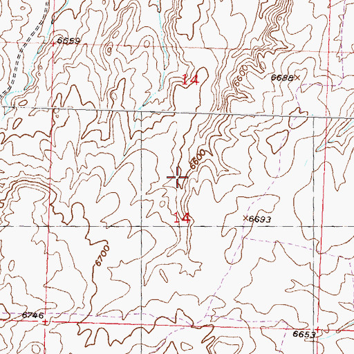 Topographic Map of PUC Number Twenty-six Mine, WY