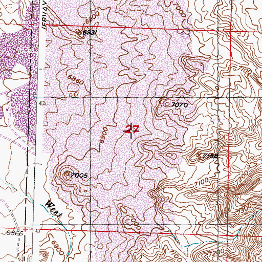 Topographic Map of Blackstone Number Fifty-one Mine, WY
