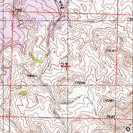 Topographic Map of Tee Number Two Mine, WY