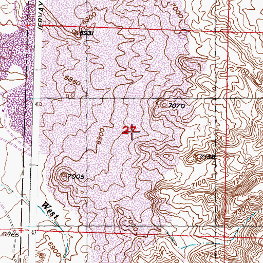 Topographic Map of Two Pits, WY