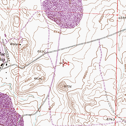 Topographic Map of Clark Number Three Mine, WY