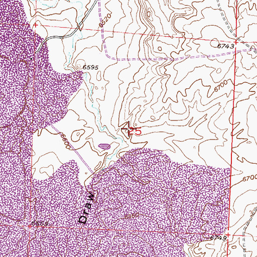 Topographic Map of JSJ Number One Mine, WY