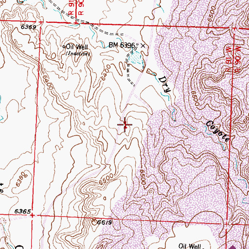 Topographic Map of Andria Mine, WY
