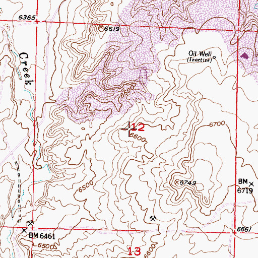 Topographic Map of Blarco Mine, WY
