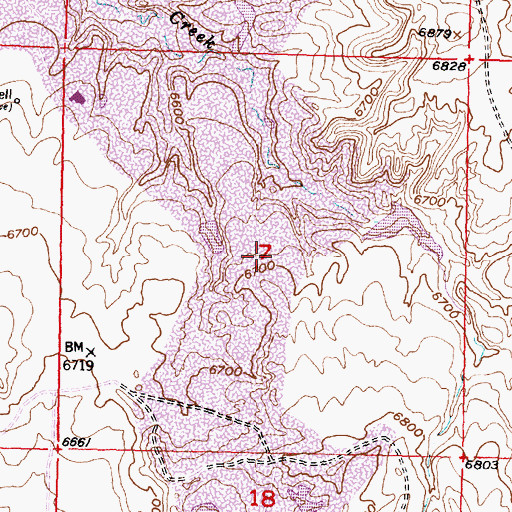 Topographic Map of Wildgoose Mine, WY