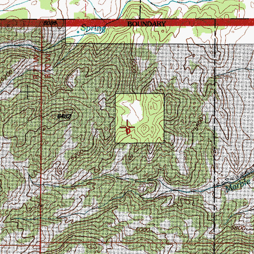 Topographic Map of Long Jack Claim, WY