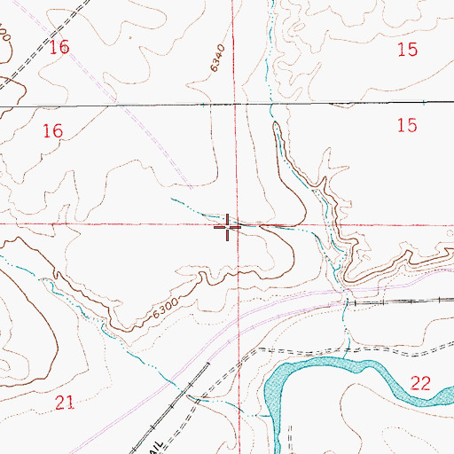 Topographic Map of Texasgulf-Trona Mine, WY