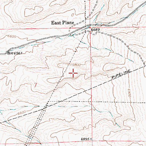 Topographic Map of Reliance Pit Number One Mine, WY