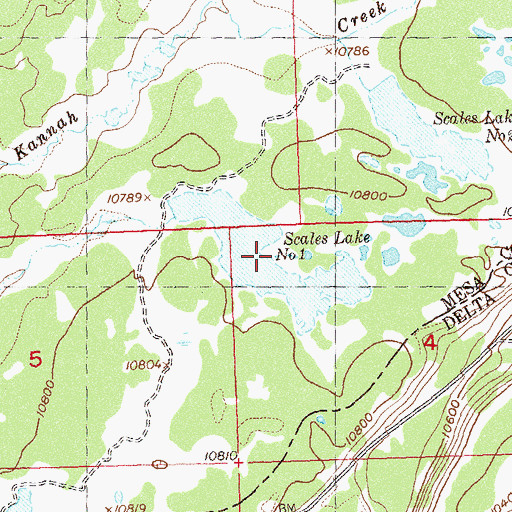 Topographic Map of Scales Lake Number One, CO