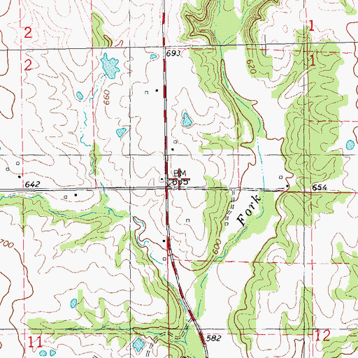 Topographic Map of Bowler School (historical), IL