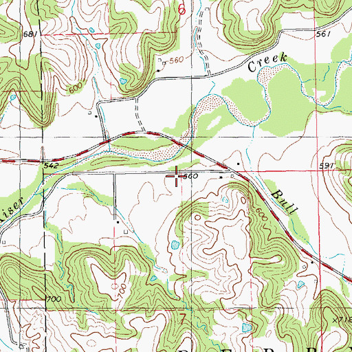 Topographic Map of Collins School (historical), IL