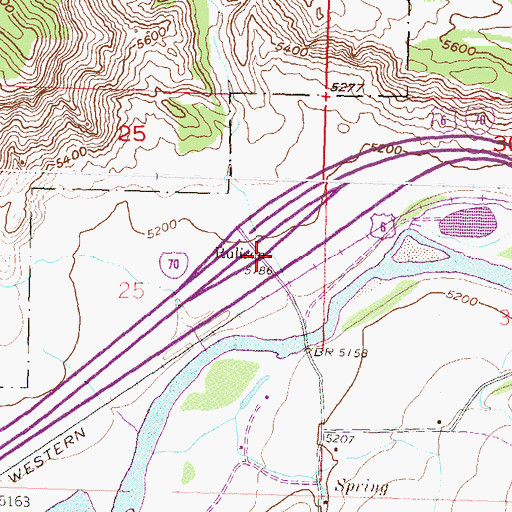Topographic Map of Rulison, CO