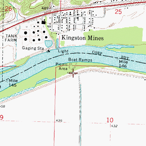 Topographic Map of Browns Elevator (historical), IL