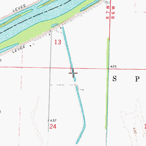 Topographic Map of Spring Lake Canal (historical), IL