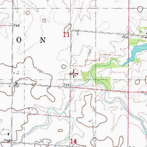 Topographic Map of Camp Heffernan, IL