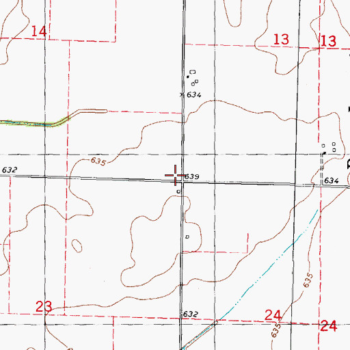 Topographic Map of Silver Grove School (historical), IL