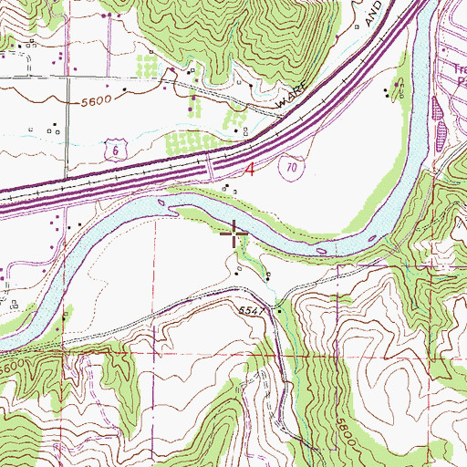 Topographic Map of Garfield Creek, CO