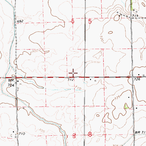 Topographic Map of Lamont School (historical), IL