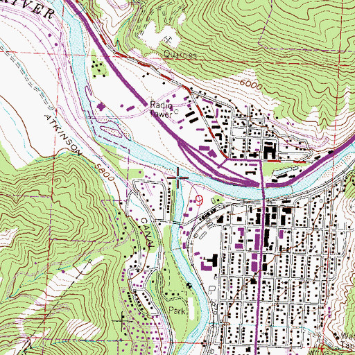 Topographic Map of Roaring Fork River, CO