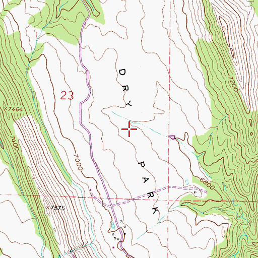 Topographic Map of Dry Park, CO