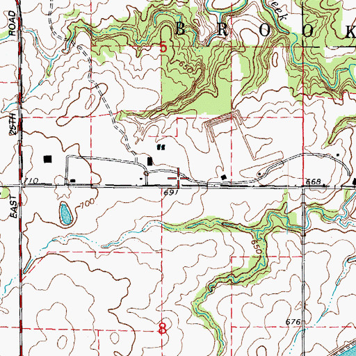 Topographic Map of Gage School (historical), IL