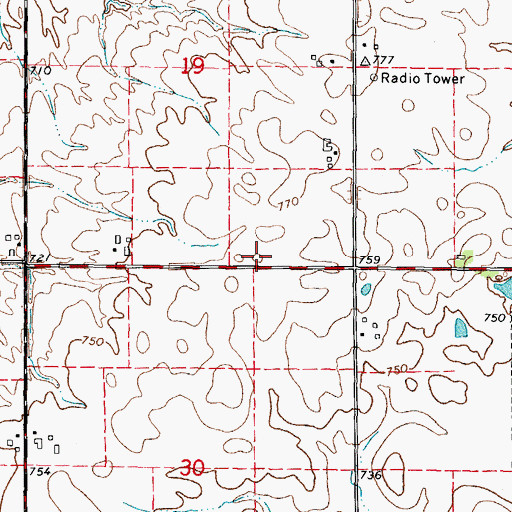 Topographic Map of Lang School (historical), IL