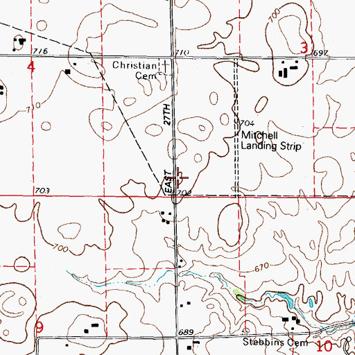 Topographic Map of School Number 7 (historical), IL
