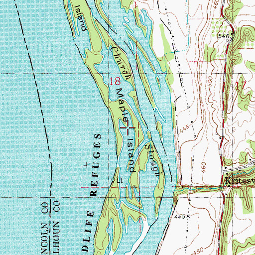 Topographic Map of Maple Island, IL