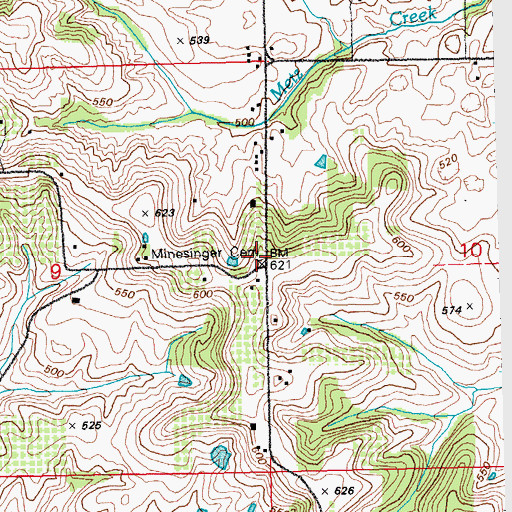 Topographic Map of Western School (historical), IL