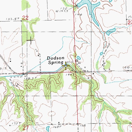 Topographic Map of Dodson Spring, IL