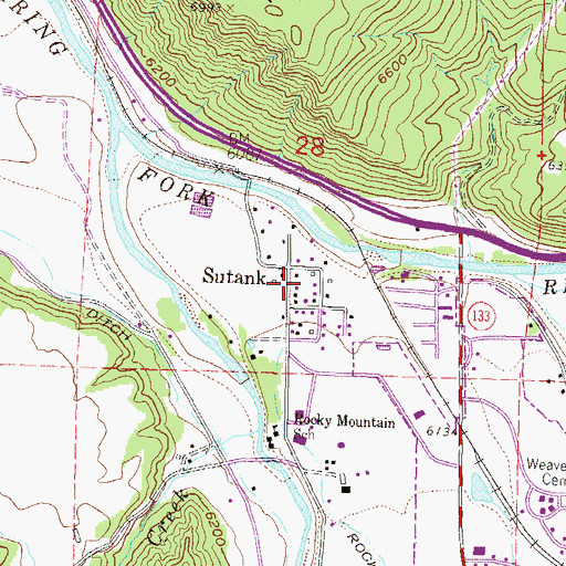 Topographic Map of Satank, CO