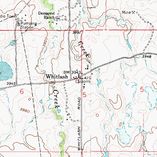 Topographic Map of Camp Morris (historical), MT