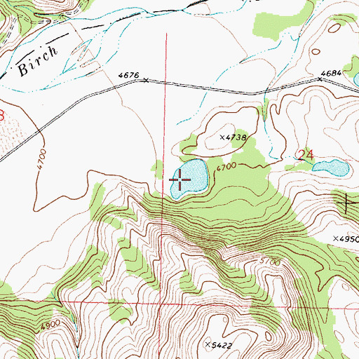 Topographic Map of Hidden Lake, MT