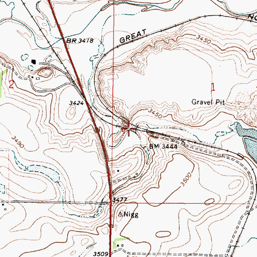 Topographic Map of Welch Coulee, MT