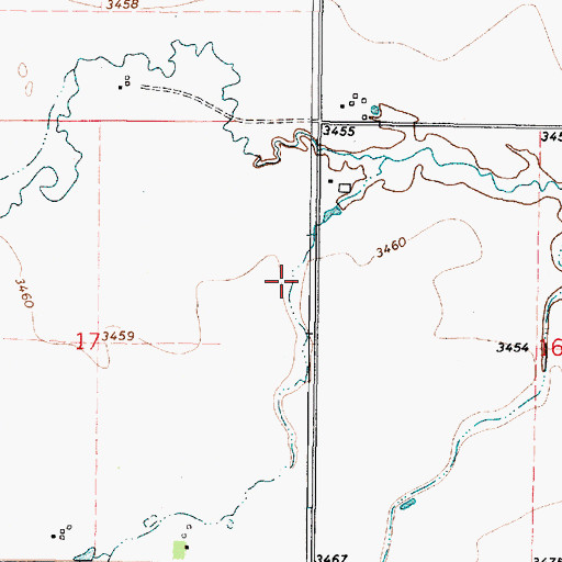 Topographic Map of School Section Coulee, MT