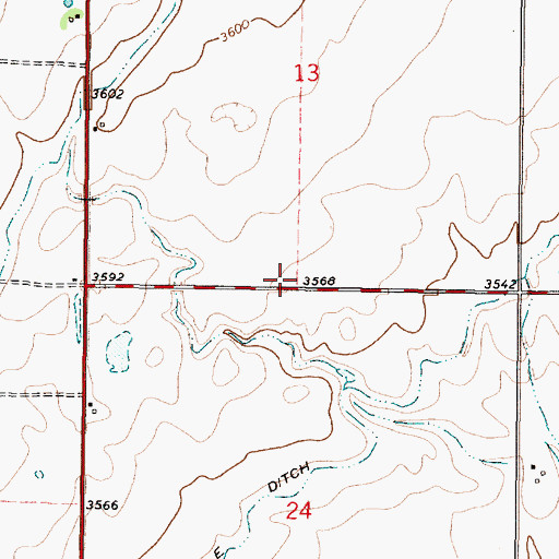 Topographic Map of Interchange 345, MT