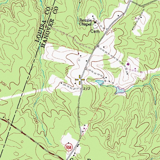 Topographic Map of Snelson (historical), VA