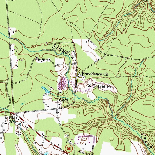 Topographic Map of Wickham School (historical), VA