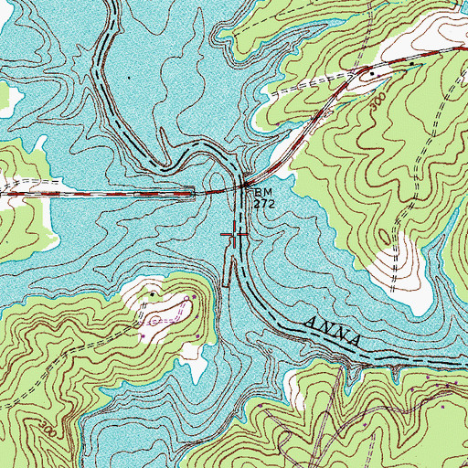 Topographic Map of Mitchell Creek, VA