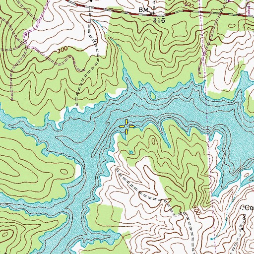 Topographic Map of No Trespassing Point, VA