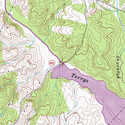 Topographic Map of Frazers Bridge, VA