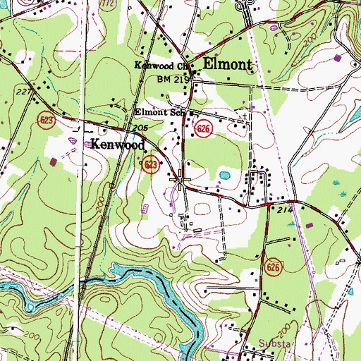 Topographic Map of Kenwood Kuntry Klub (historical), VA