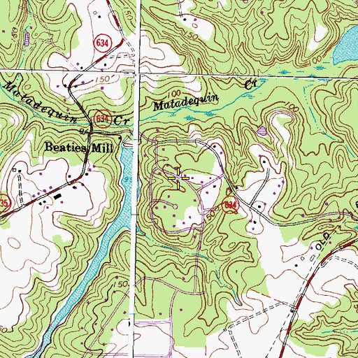 Topographic Map of Sinclair Manor, VA