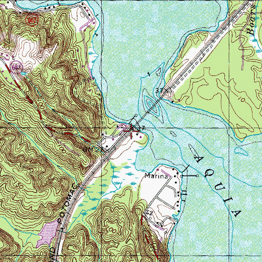 Topographic Map of Aquia Station, VA