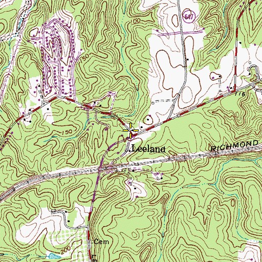 Topographic Map of Elijah School (historical), VA