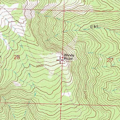 Topographic Map of Windy Point, CO