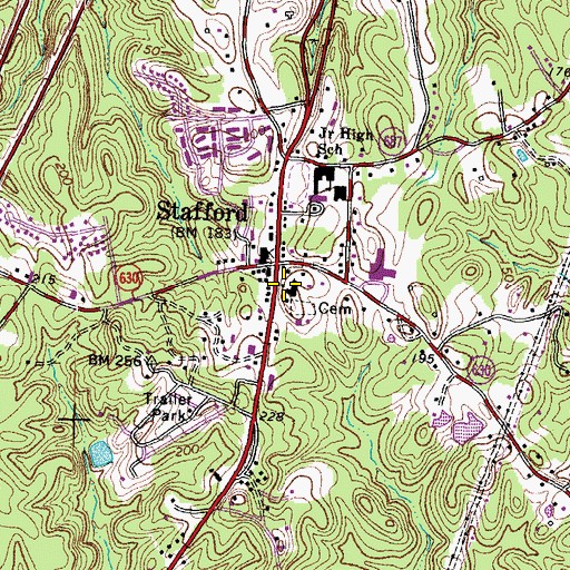 Topographic Map of Regester Chapel United Methodist Church, VA