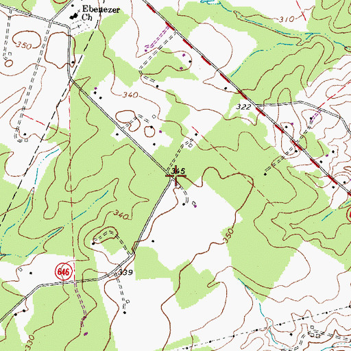 Topographic Map of Blackwell Town, VA