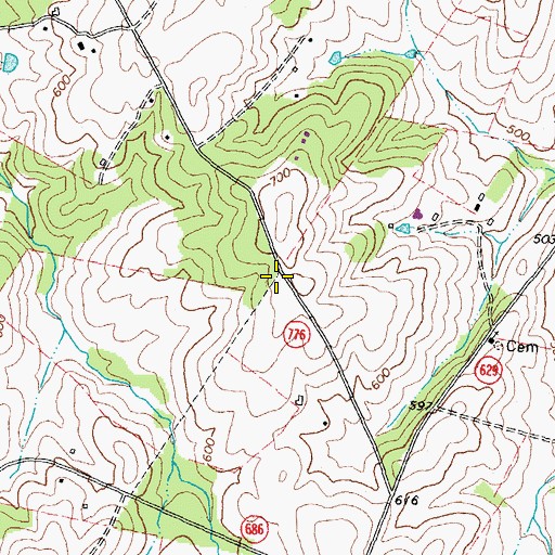 Topographic Map of Landmark School (historical), VA